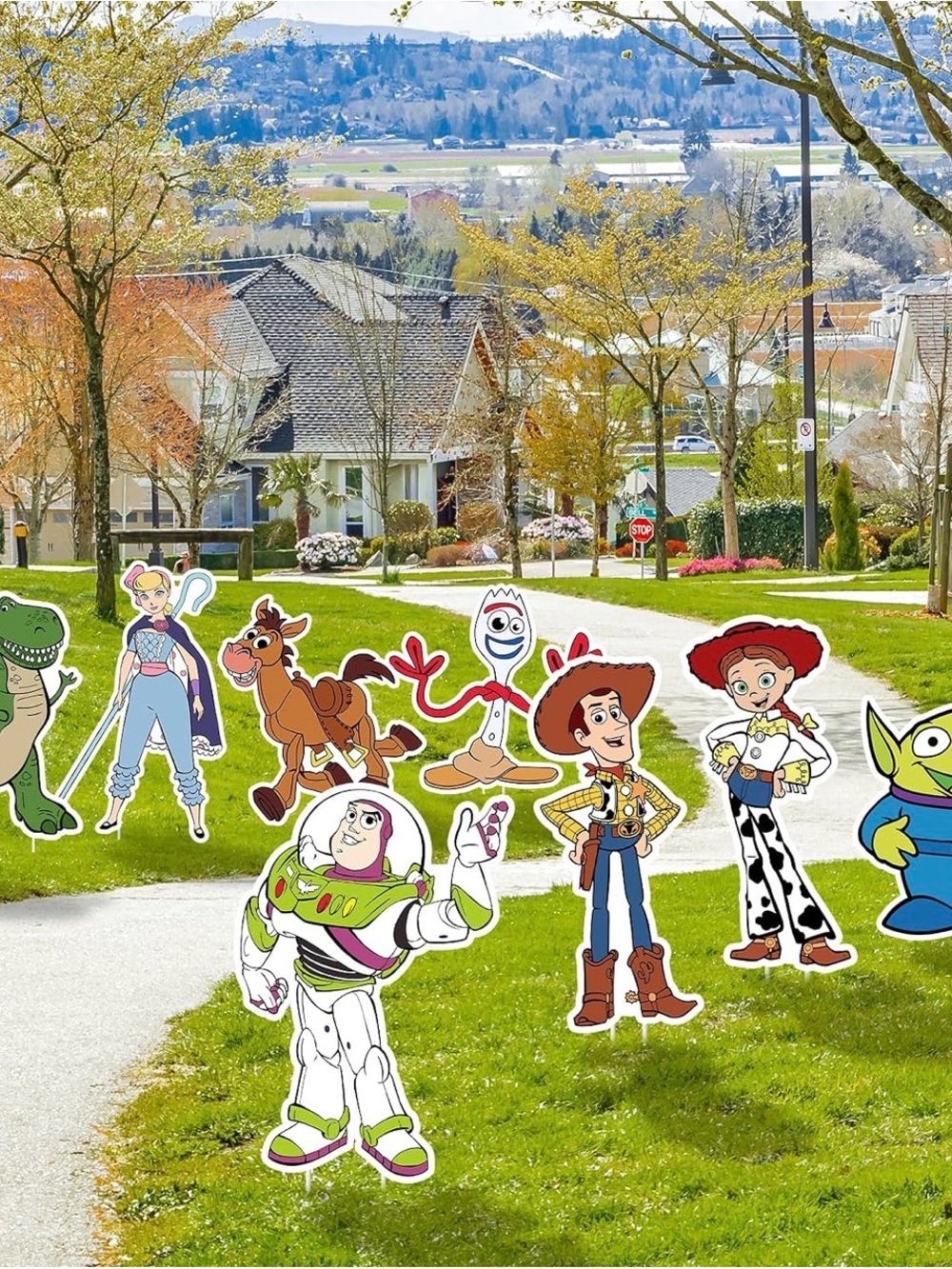 Toy Story Character Yard Signs - Kids Party Outdoor Decorations (Multicolor)